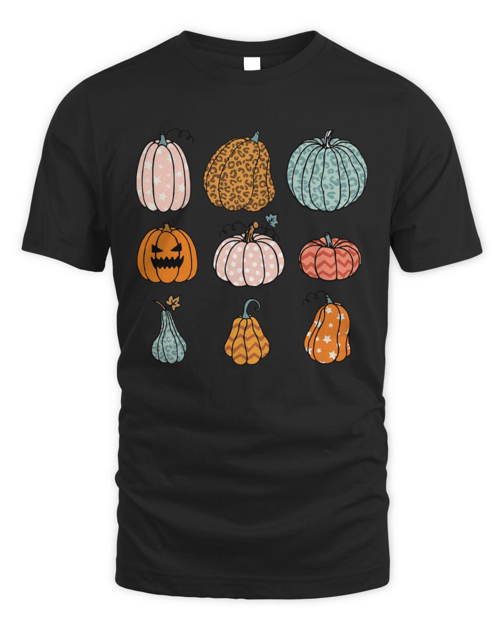 Pumpkin Varieties Fall Seaso T- Shirt Pumpkin Varieties Fall Season Thanksgiving Gifts For Women T- Shirt