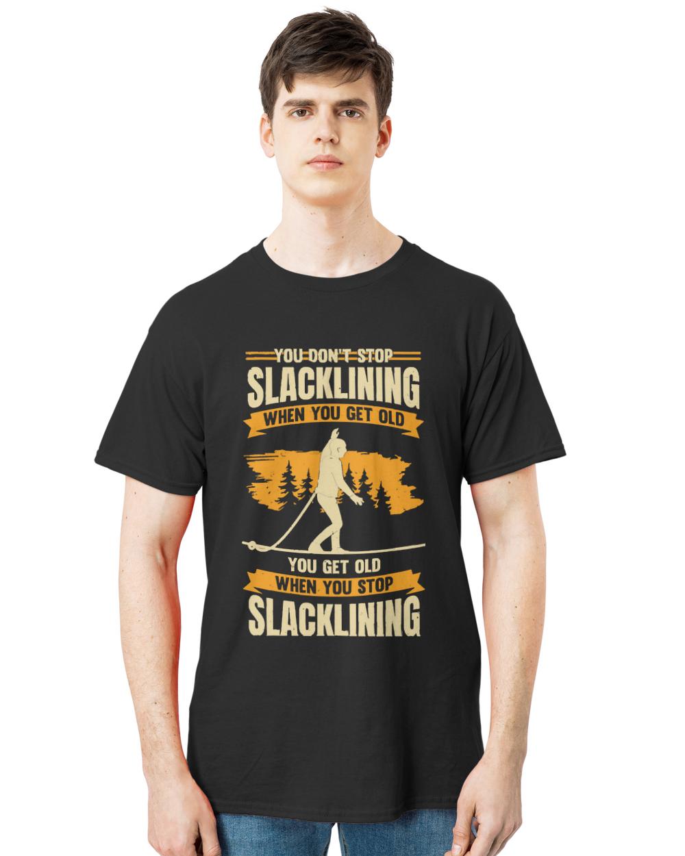 Slacklining T-ShirtSlacklining Old Man Slackline Slackliner Gift T-Shirt