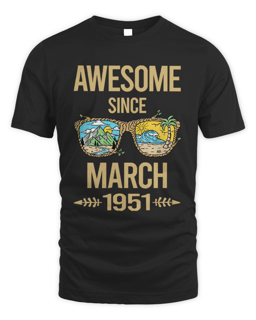 March 1951 T- Shirt Landscape Art - March 1951 T- Shirt