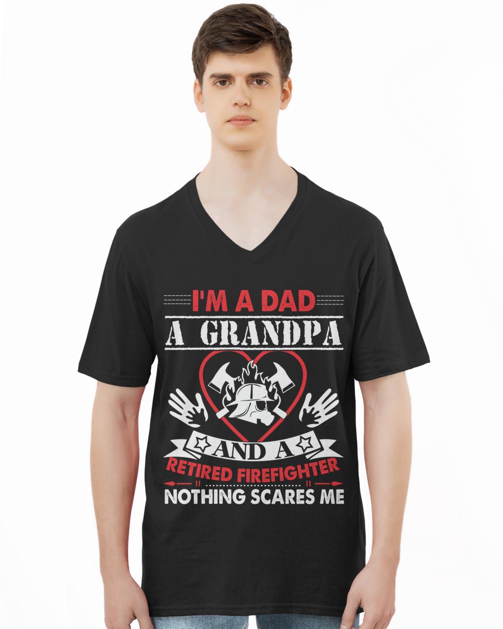 im a dad a grandpa and a retired firefighter gift t-shirt