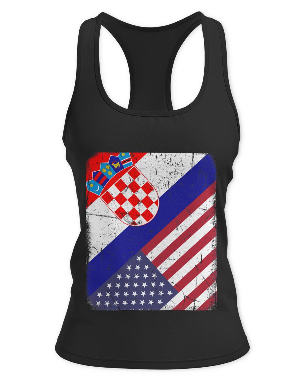 Croatia Flag Croatian American Apparel T-Shirt