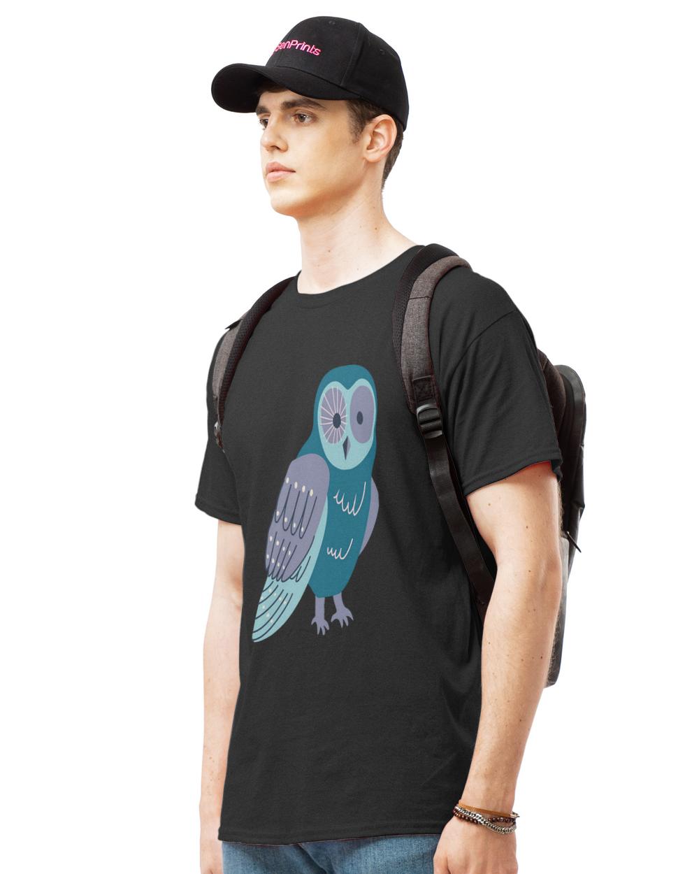 Owl Design T- Shirt Stylized Owl - graphic owl design by Cecca Designs T- Shirt