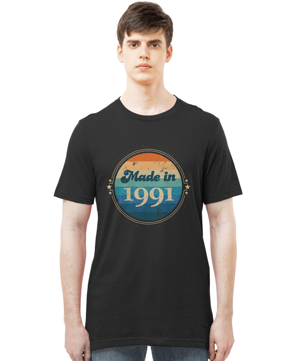 1991 T- Shirt Retro Vintage Made In 1991 T- Shirt