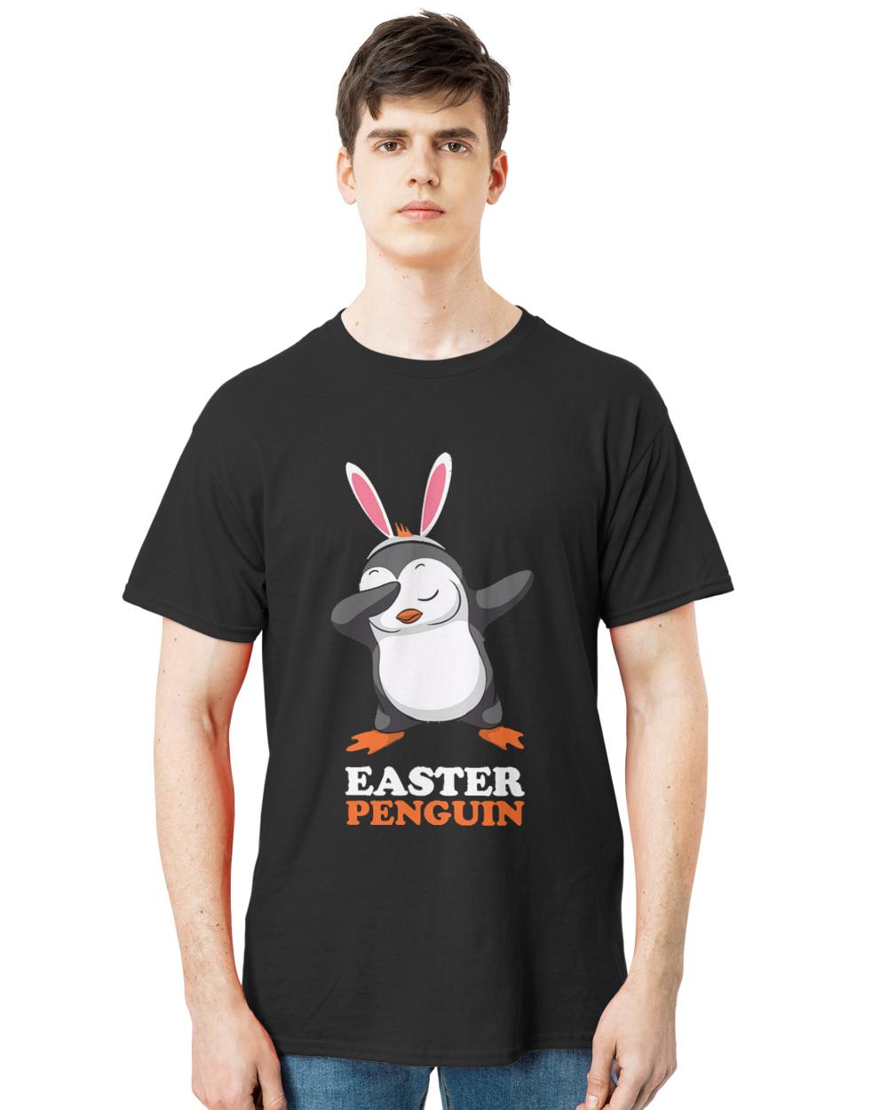 Easter Bunny Dabbing Easter Penguin T- Shirt E A S T E R B U N N Y D A B B I N G - E A S T E R P E N G U I N T- Shirt