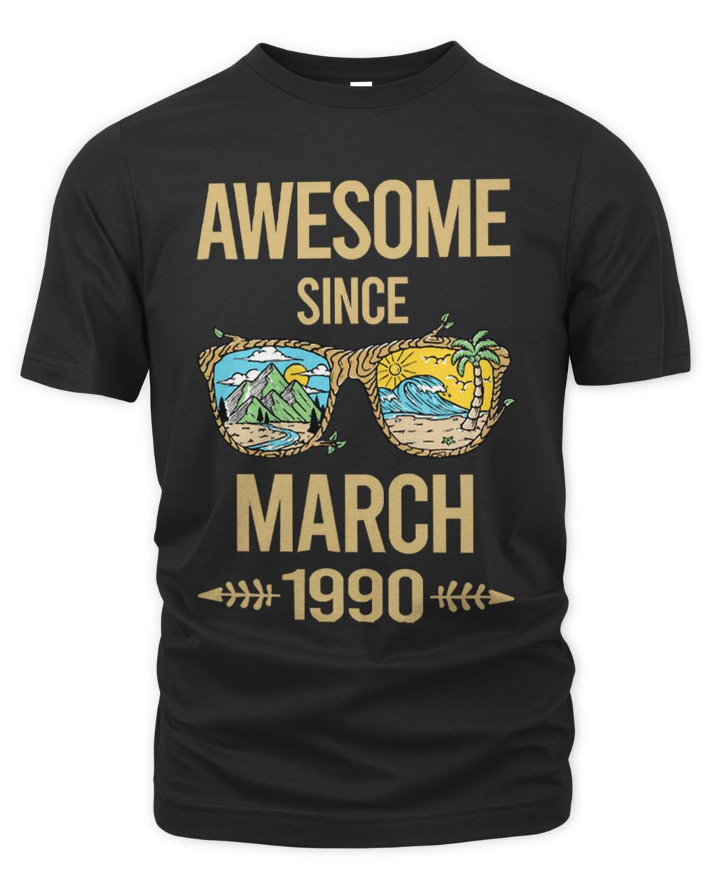 March 1990 T- Shirt Landscape Art - March 1990 T- Shirt