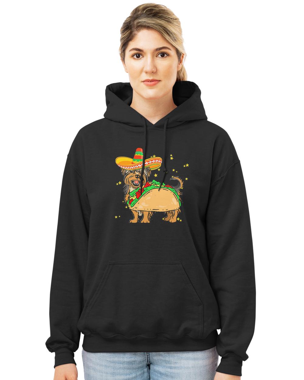 Cinco De Mayo T- Shirt Sombrero Yorkshire Terrier Dog Tacos Cinco De Mayo Gift T- Shirt