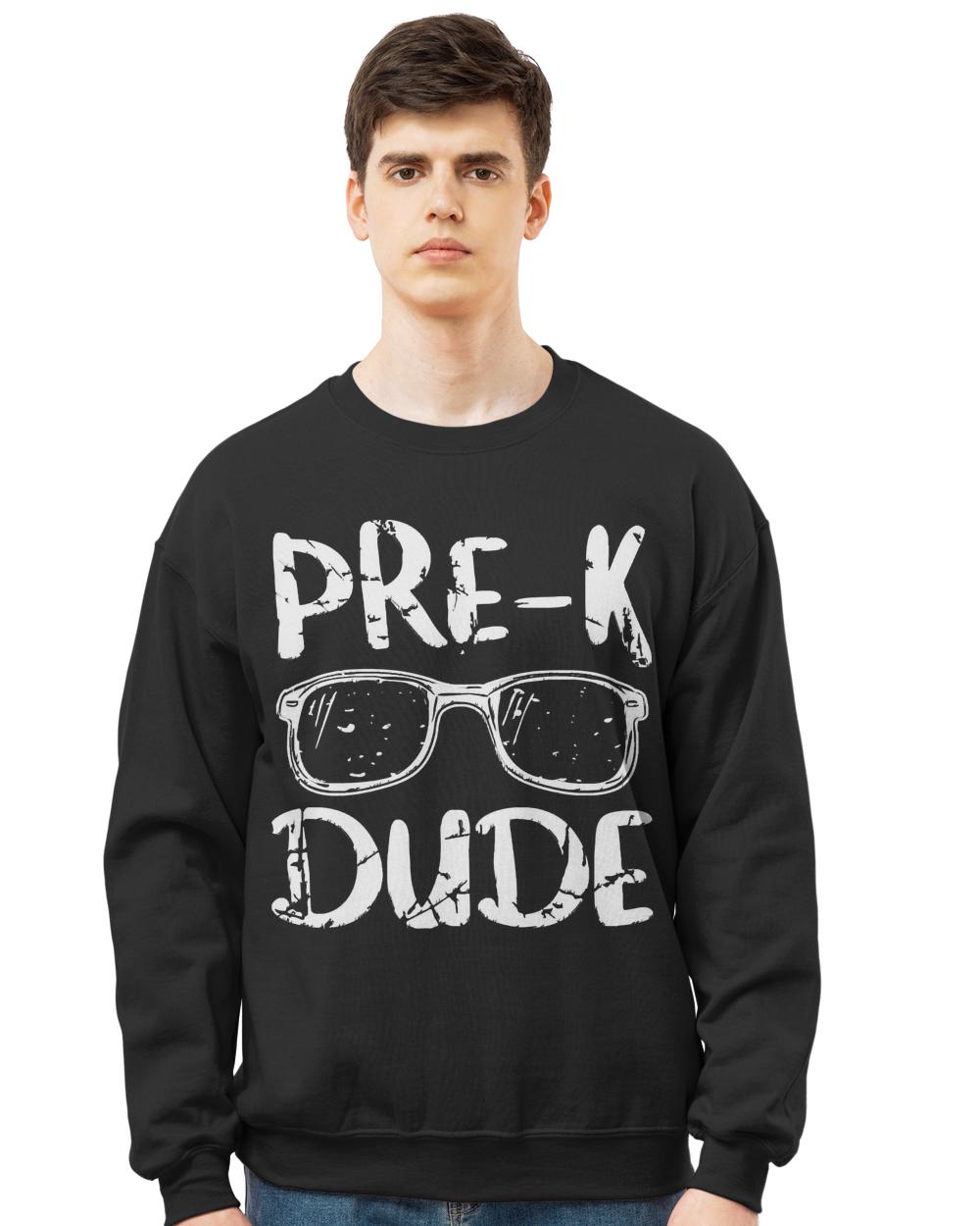Pre K Dude T- Shirt Funny Kids Pre- K Dude First Day of School Funny Back to School Boys T- Shirt