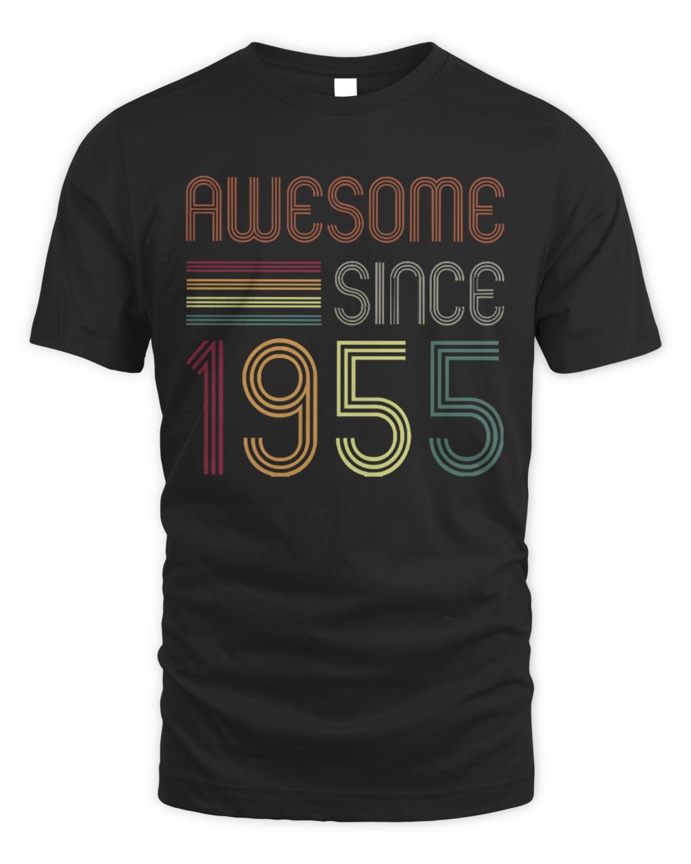 Awesome Since 1955 T-ShirtAwesome Since 1955 68th Birthday Retro T-Shirt