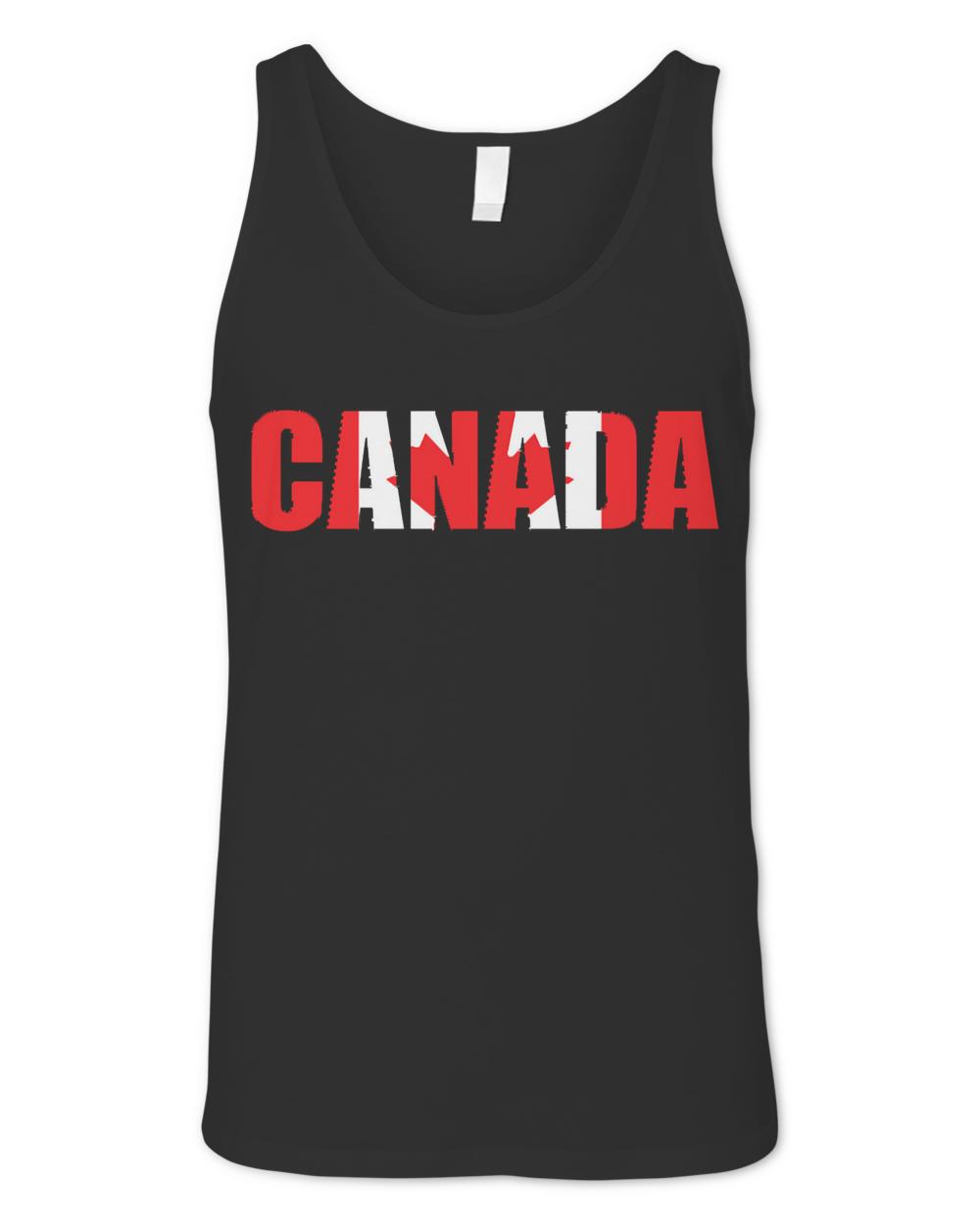Canada T- Shirt Canada with Flag in the Lettters T- Shirt