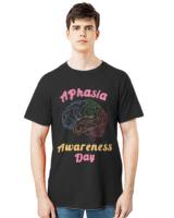 Global Aphasia T- Shirt Global Celebrating Aphasia Awareness Day Love Your Brain T- Shirt