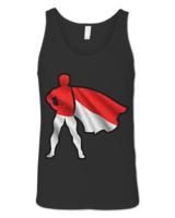 Indonesia T- Shirt Indonesian Hero Wearing Cape of Indonesia Flag Hope and Peace Unite in Indonesia T- Shirt