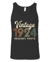 1924 Birthday Gift T-ShirtVintage 1924 Original Parts 100th Birthday Present T-Shirt