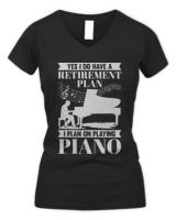 Piano T-ShirtRetirement Plan Piano Player Retired Pianist Gift T-Shirt