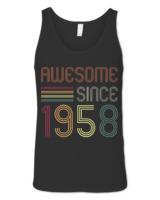 Awesome Since 1958 T-ShirtAwesome Since 1958 65th Birthday Retro T-Shirt
