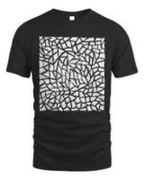 Mosaic Pattern T- Shirt Black and white abstract mosaic print 1760