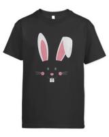 Easter T- Shirt Cute Easter Bunny Face Easter Egg Easter Sunday T- Shirt