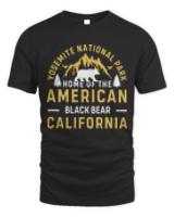National Park T- Shirt Yosemite National Park Home Of The American Black Bear California 2046