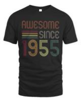Awesome Since 1955 T-ShirtAwesome Since 1955 68th Birthday Retro T-Shirt