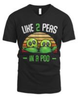 Vegetables T- Shirt Peas - Like 2 Peas In A Pod - Cute Vegetable T- Shirt