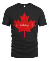 Canada Pride T- Shirt Szabadság Freedom Hungarian Canadian Heartbeat Maple Leaf T- Shirt