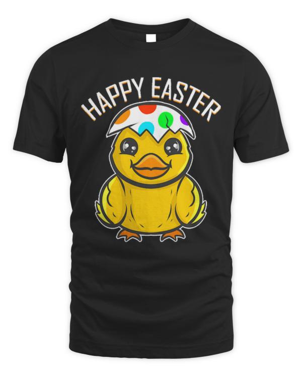 Easter T- Shirt A Chick or Duckling with Eggshell on Head Funny Easter T- Shirt