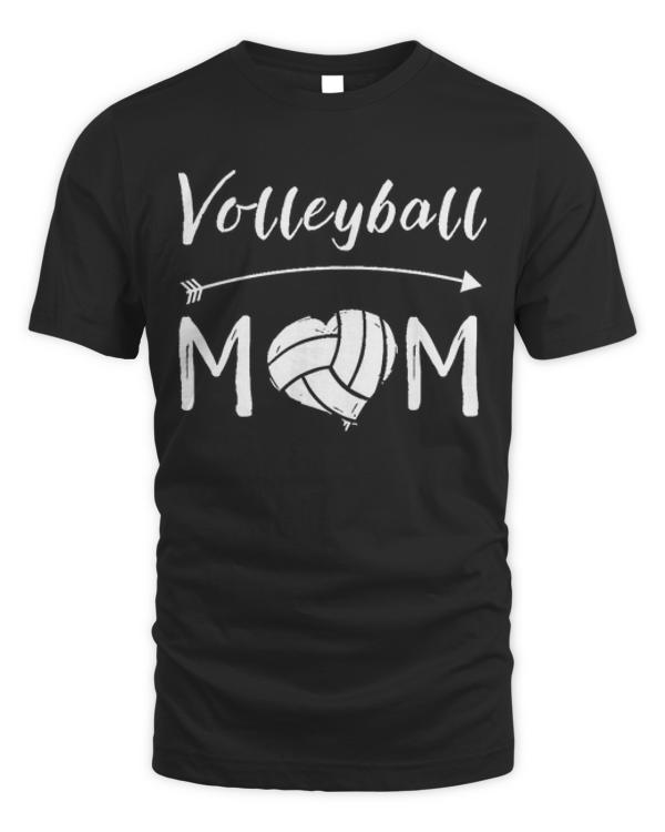 Mom T- Shirt Womens Volleyball Gift Print Mothers Volleyball Team Print T- Shirt
