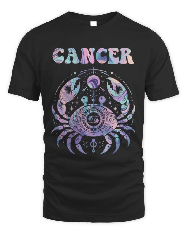 Cancer Zodiac T-ShirtCancer Zodiac Sign Birthday June July Astrology T-Shirt