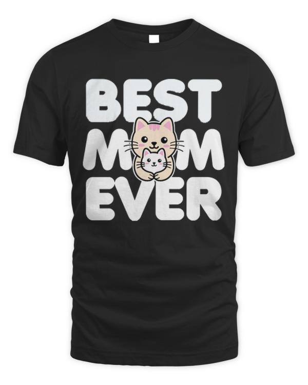 Mothers Day T-ShirtBest Mom Ever Kawaii Cats T-Shirt_by DetourShirts_