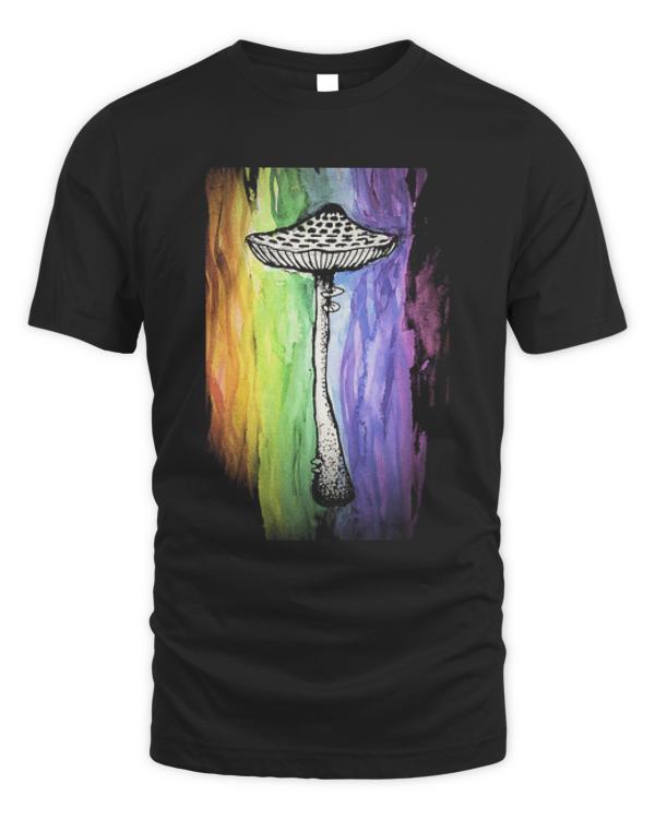 Mushroom T- Shirt Rainbow Mushroom T- Shirt