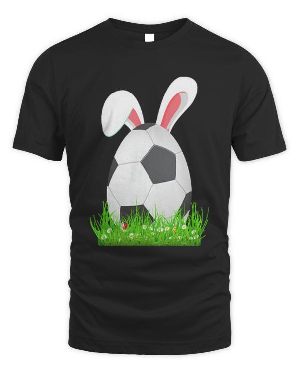 Easter Day T- Shirt Cute Easter Soccer Bunny Ears Egg Bunny Lover Gift 3