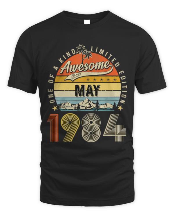 Awesome Since May 1984 Vintage T-ShirtAwesome Since May 1984 Vintage 39th Birthday T-Shirt