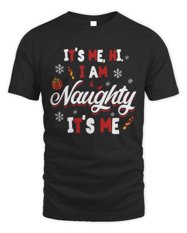 Naughty Christmas T-ShirtNice Naughty Men Women Couples Matching Christmas T-Shirt_by KsuAnn_