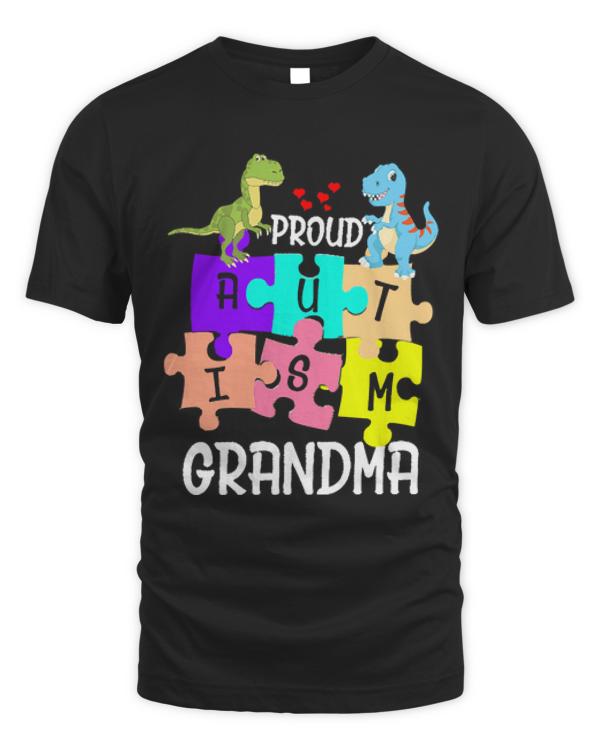 Grandma T- Shirt Proud Autism Grandma T- Shirt