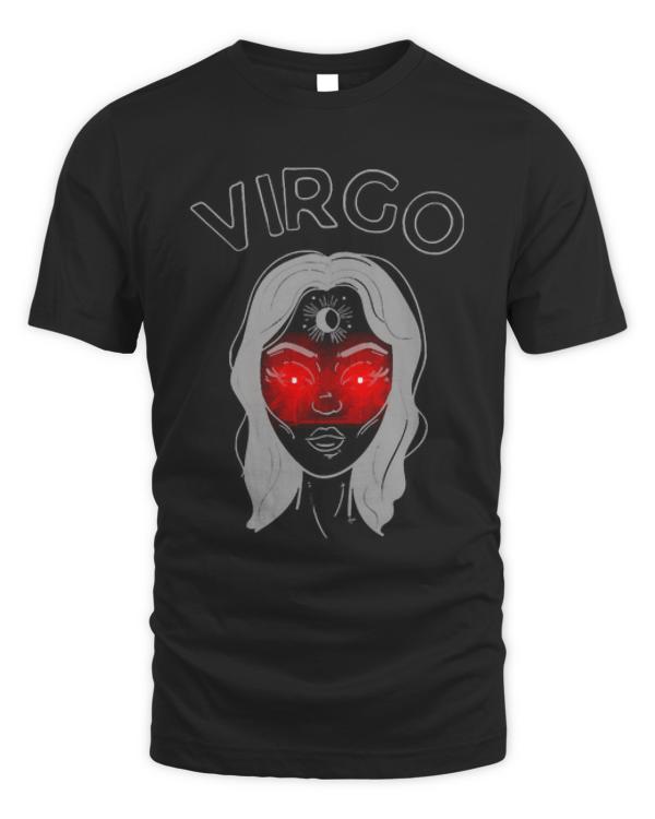 Virgo Zodiac Sign T-ShirtVirgo _ Evil Red Eyed Maiden T-Shirt