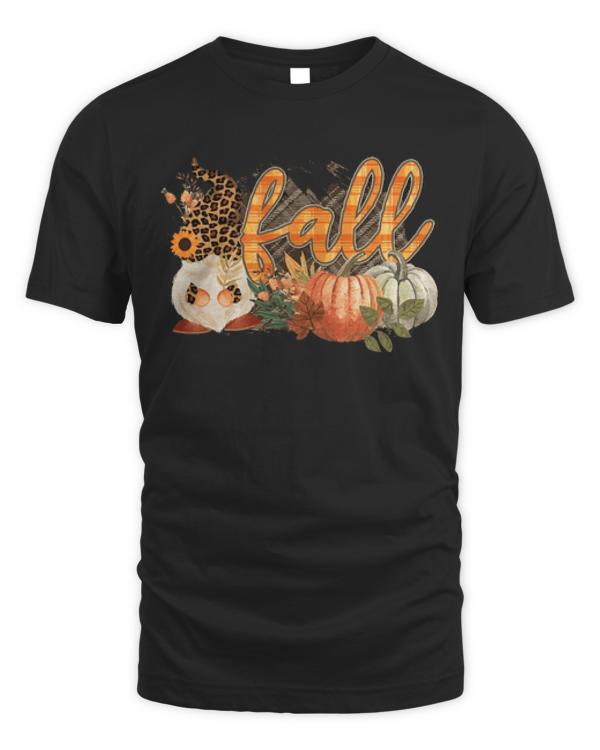 Fall T- Shirt Plaid Fall Gnome T- Shirt