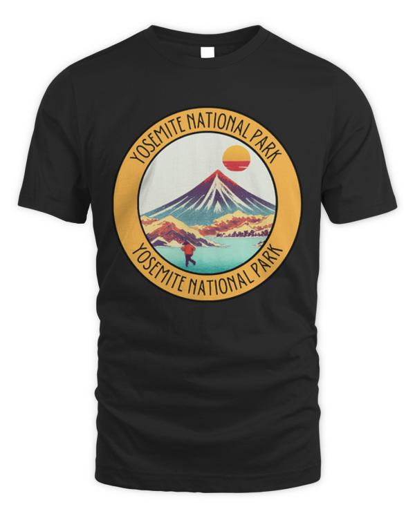 Yosemite National Park T- Shirt Yosemite National Park Breathtaking View in Japanese Vibes T- Shirt