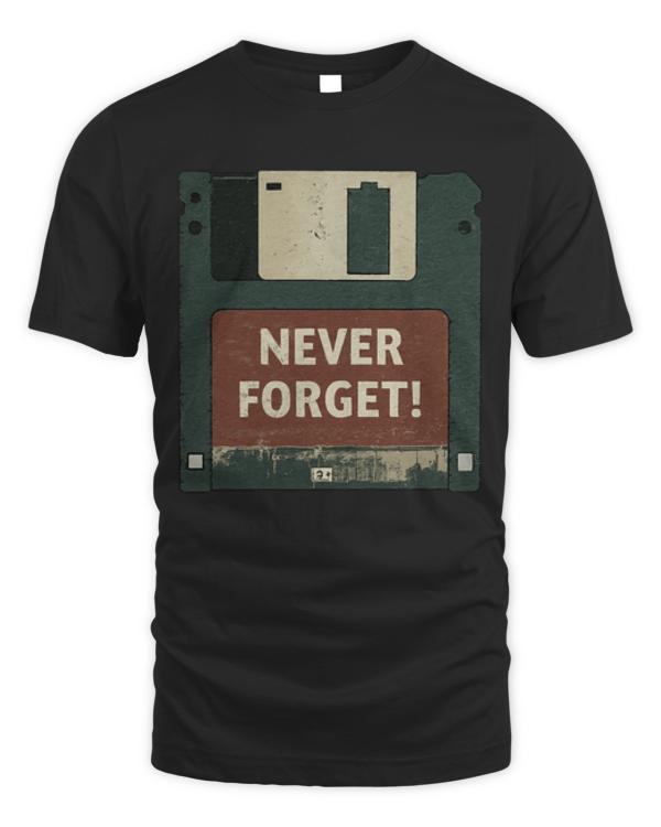 Vintage Retro T-ShirtThe Click-Clack Legacy_ Never Forget the Floppy Disk Era T-Shirt