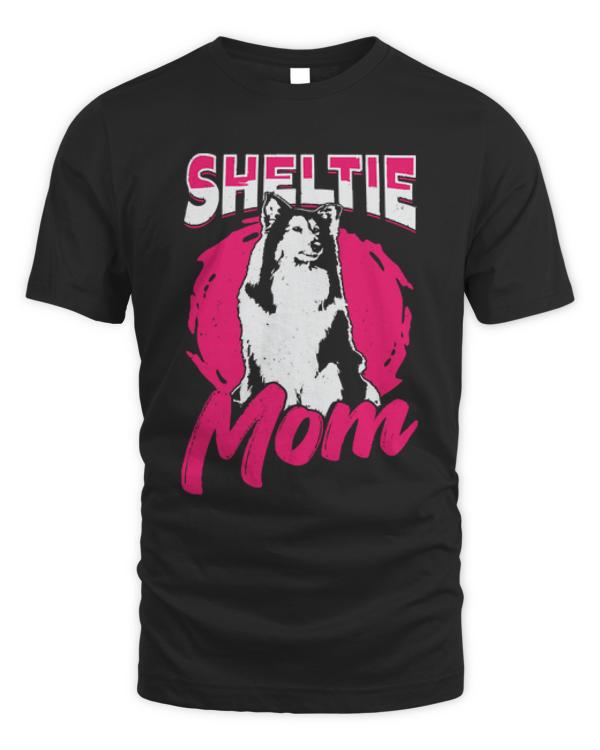Sheltie Mom T-ShirtSheltie Mom Dog Shetland Sheepdog Lover Gift T-Shirt