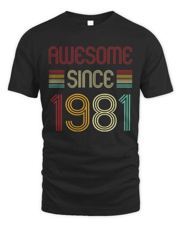 Vintage Awesome Since 1981 T-ShirtVintage Awesome Since 1981 T-Shirt