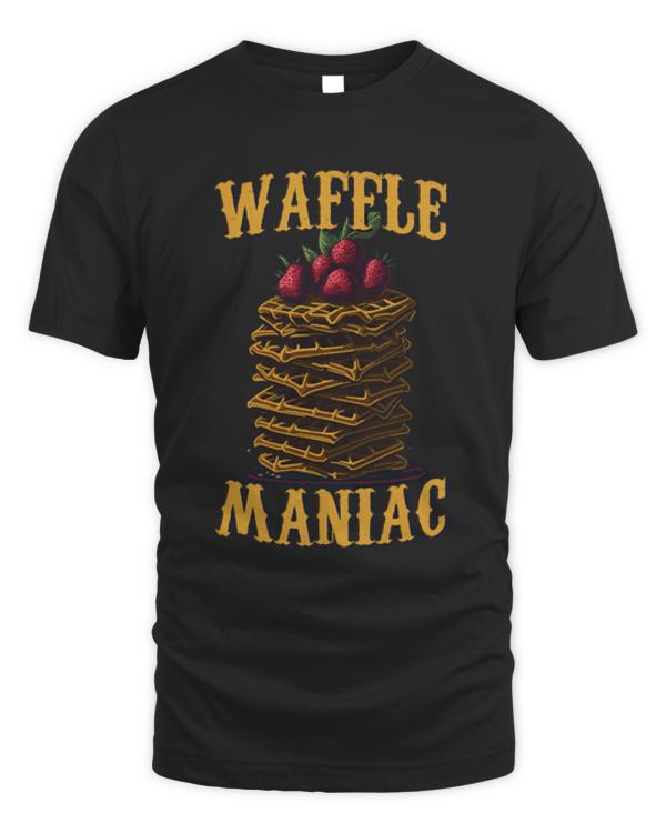 Waffles T-ShirtWaffle Maniac Breakfast Desert T-Shirt