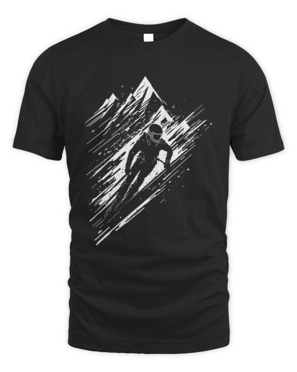 Skiing T-ShirtSki Graphic Design T-Shirt