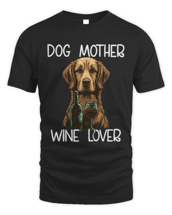 Golden Retriever T-ShirtGolden Retriever - Dog Mother Wine Lover T-Shirt