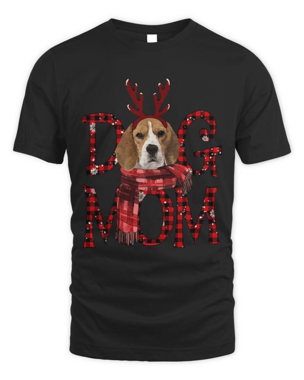 Beagle Mom Christmas Dog Mom Dog Lovers T-ShirtBeagle Mom Christmas Dog Mom Dog Lovers T-Shirt