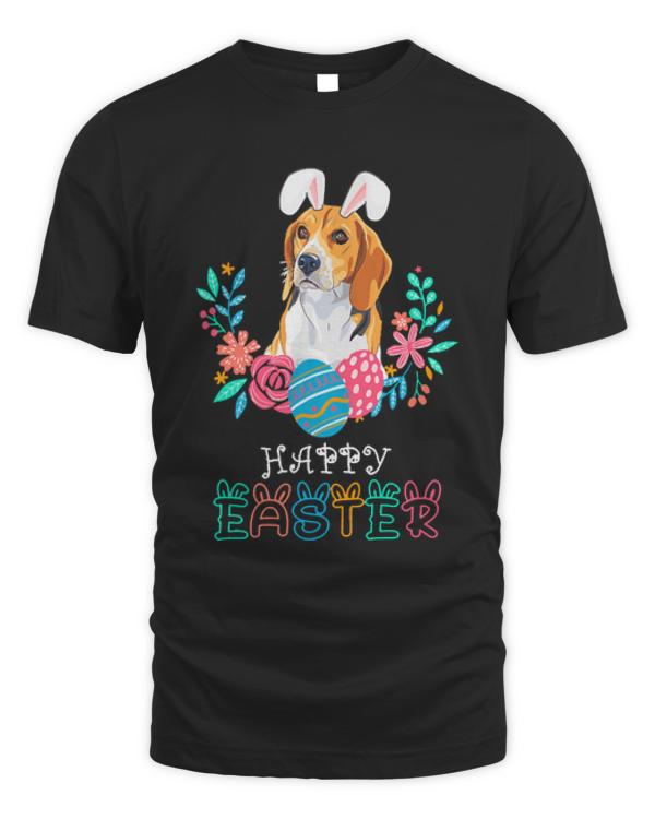 Easter Day T- Shirt Beagle Dog Easter Bunny Costume Happy Easter Gift 7