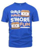 Smores T-ShirtGirls Have Smore Fun Camping S'more Camper Glamping T-Shirt_by DetourShirts_