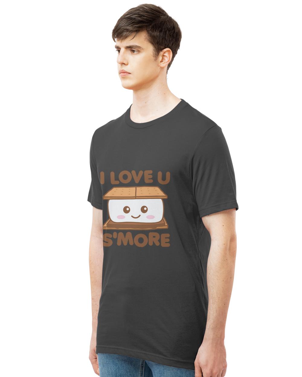 Smores Lover T-ShirtI Love You Smore Funny Camping S'more Pun Dark T-Shirt_by DetourShirts_