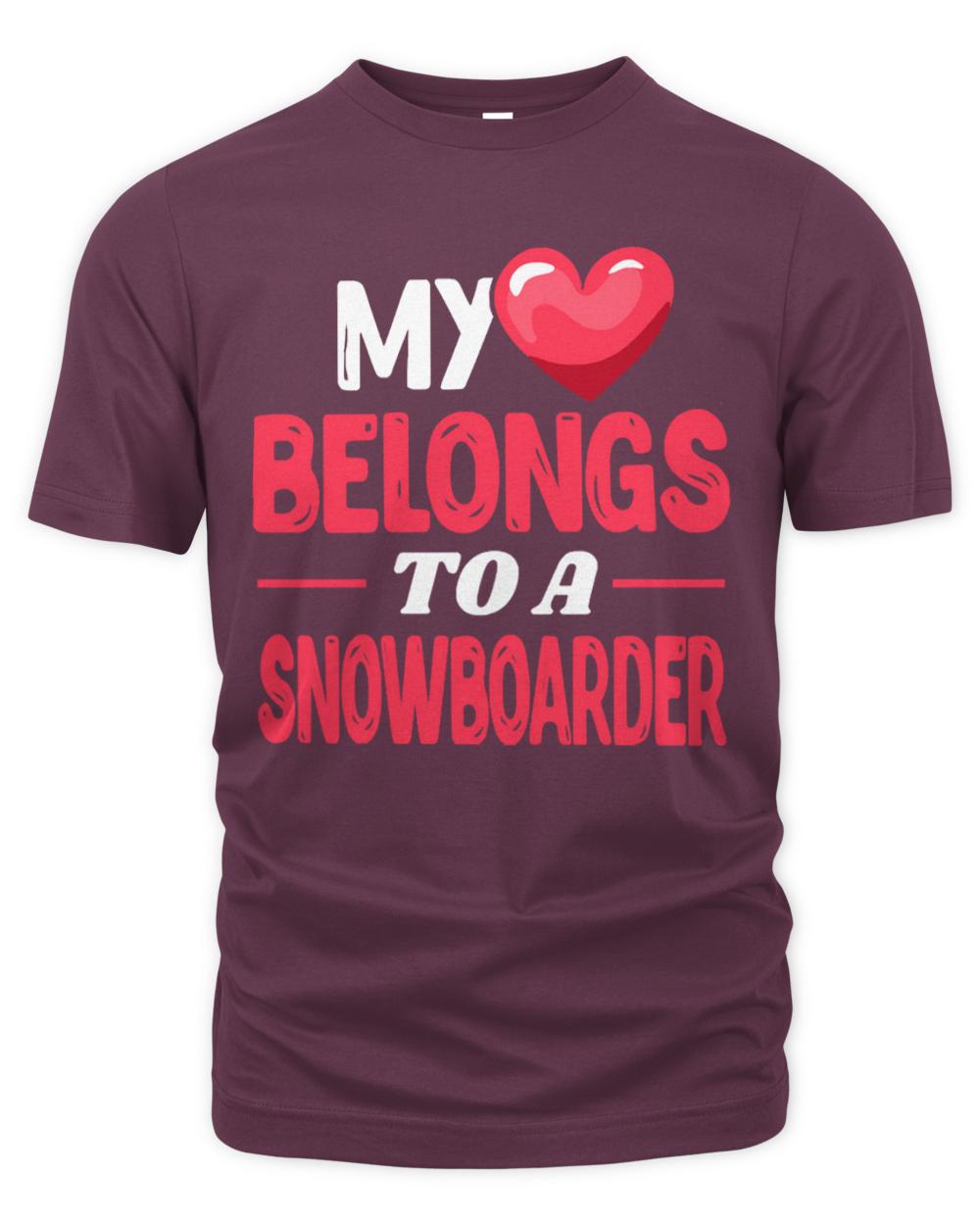 Snowboard T-ShirtMy heart belongs to a snowboarder T-Shirt