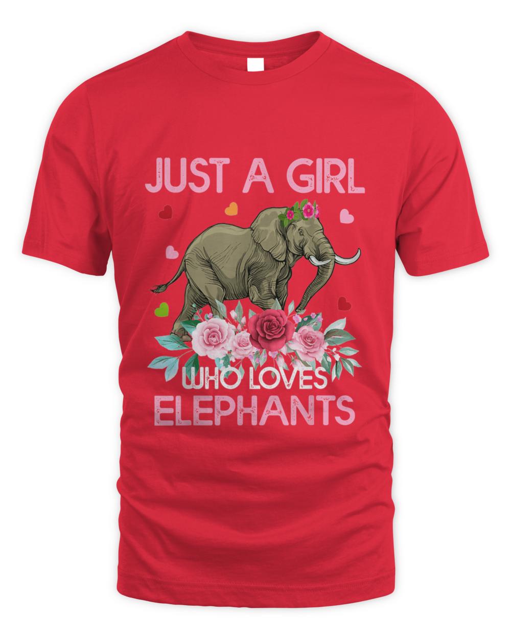 Original elephant lover just a girl who loves elephants  t-shirt