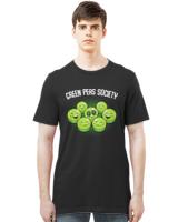 Vegetables T- Shirt Peas - Green Peas Society - Cute Kawaii Vegan Pun T- Shirt