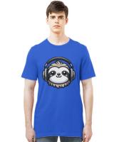 Sloth Mode T-ShirtSloth With Headphones T-Shirt_by DetourShirts_